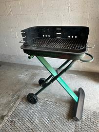 Carrellino per barbecue + griglia apribile