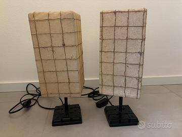 Abat-jour in metallo e carta decoupage