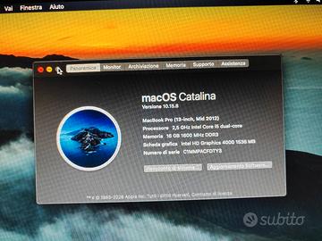 Macbook pro 13 mid 2012 