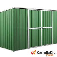 Casetta giardino box in Acciaio 345x186 verde