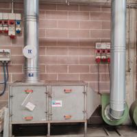 Impianto di aspirazione combinato carboni e filtri