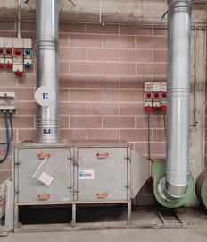 Impianto di aspirazione combinato carboni e filtri