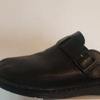 Sabot uomo in pelle nera