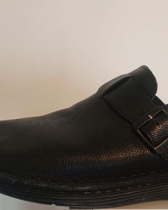 Sabot uomo in pelle nera