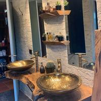 TOP BAGNO, TAVOLI, MENSOLE IN LEGNO MASSELLO