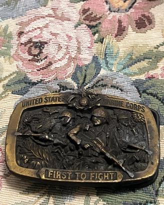 Lotto Fibbia Cintura Vintage US Marines