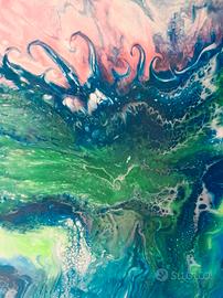 quadri  con pittura acrilico fluida