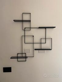 Porta bottiglie di vino per parete in metallo