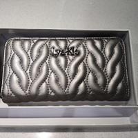 Portafogli da donna nuovo color argento platino