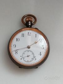 Orologio da tasca acciaio brunito
