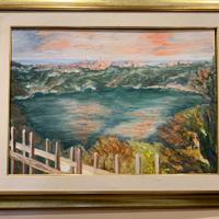 Quadro paesaggio lago di Nemi