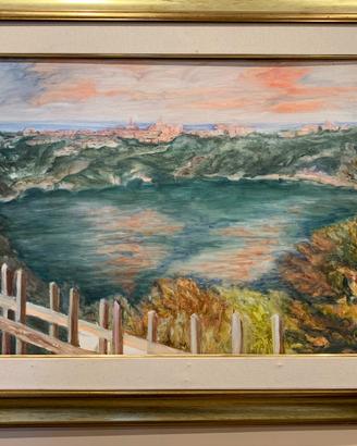 Quadro paesaggio lago di Nemi