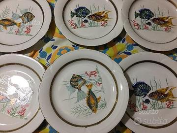 Piatti porcellana Arzberg motivo pesci