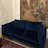 Divano velluto blu