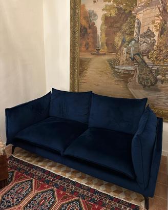 Divano velluto blu