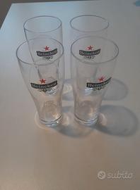 Set 4 Bicchieri 0,25L Birra Heineken Conici Arcoro