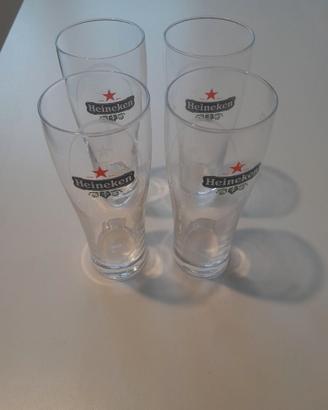 Set 4 Bicchieri 0,25L Birra Heineken Conici Arcoro