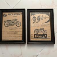 Pubblicità vintage Parilla/Moto Nettunia originali