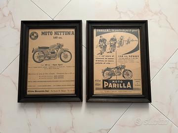 Pubblicità vintage Parilla/Moto Nettunia originali