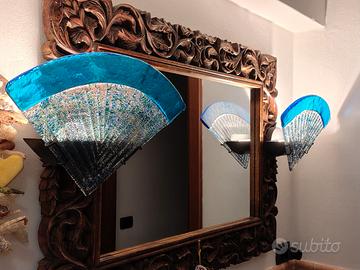 COPPIA LAMPADE APPLIQUE MURANO STREPITOSE