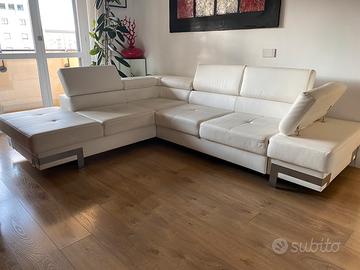 Divano letto angolare bianco