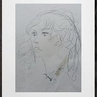 Quadro disegno ritratto donna originale