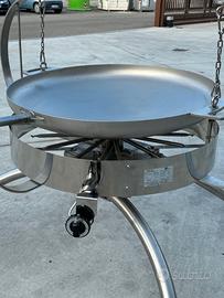 padella inox basculante diametro cm 80 a gas