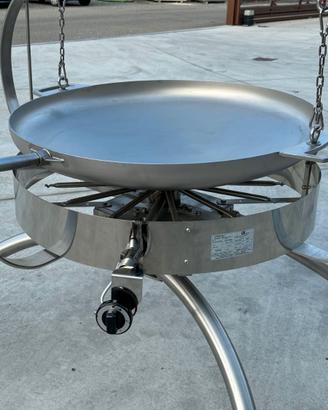 padella inox basculante diametro cm 80 a gas