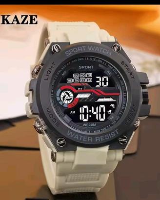 Orologio sportivo YIKAZE uomo beige/grigio