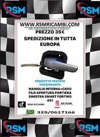 MANIGLIA INTERNA PIU CAVO FILO SINISTRA SMART 450