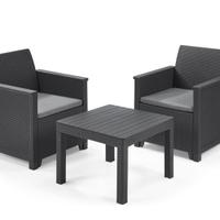 Keter Emma Balcony Set, Set Mobili Giardino Modern