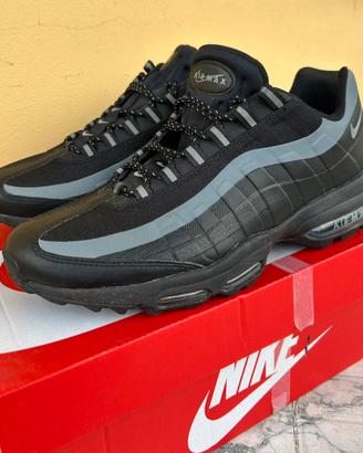 Nike air max 95 black silver reflective