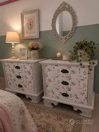 comodini shabby chic 