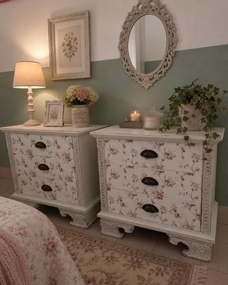 comodini shabby chic 