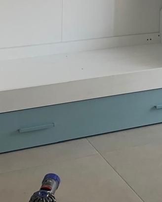 Letto singolo con rete a cassetto