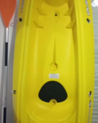 Kayak BIC/Tahe Ouassou Giallo + Pagaia, Come Nuovo