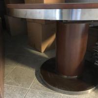 tavolo anni 70 legno e acciaio