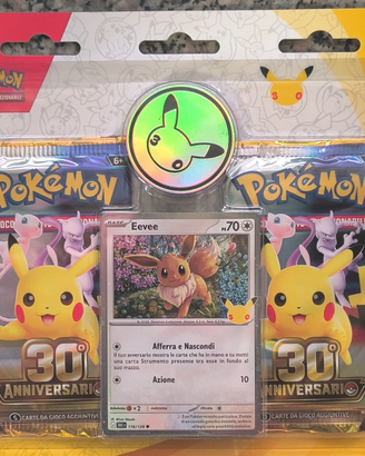 Pokemon 30 Anniversario Blister 2 Bustine Eevee IT