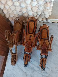 modellini di moto in legno