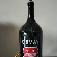 Bottiglia magnum birra Chimay con porta lampada