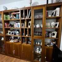 Libreria legno massello interparete doppia faccia