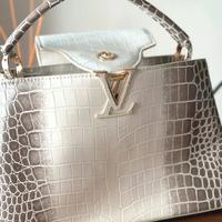 Borsa lusso tracolla grigio/bianco