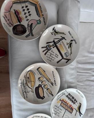 N.7 Piatti Ceramiche Vicentine ricette tipiche