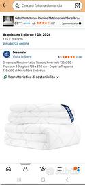 Piumino 4 stagioni letto singolo