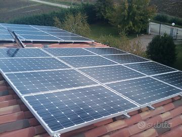 Impianto Fotovoltaico pannelli+inverter+staffe+cav