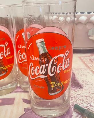 Bicchieri vintage anni 90 coca cola