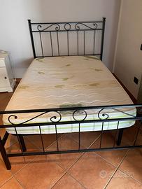 Materasso una piazza e mezza + rete + telaio letto