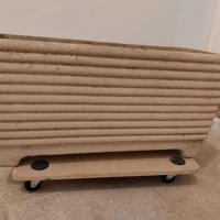 vaso in cemento rettangolare