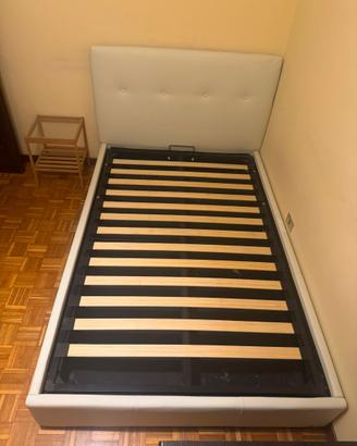 Letto in eco pelle bianco