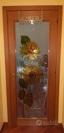 Porta battente color ciliegio